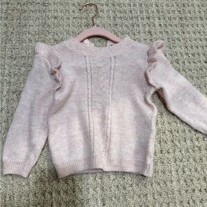 H&M Soft Pink Ruffle-Sleeve baby Sweater